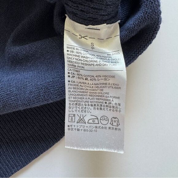 Banana Republic Navy Blue Knit Sweater Size Small - Picture 6 of 7